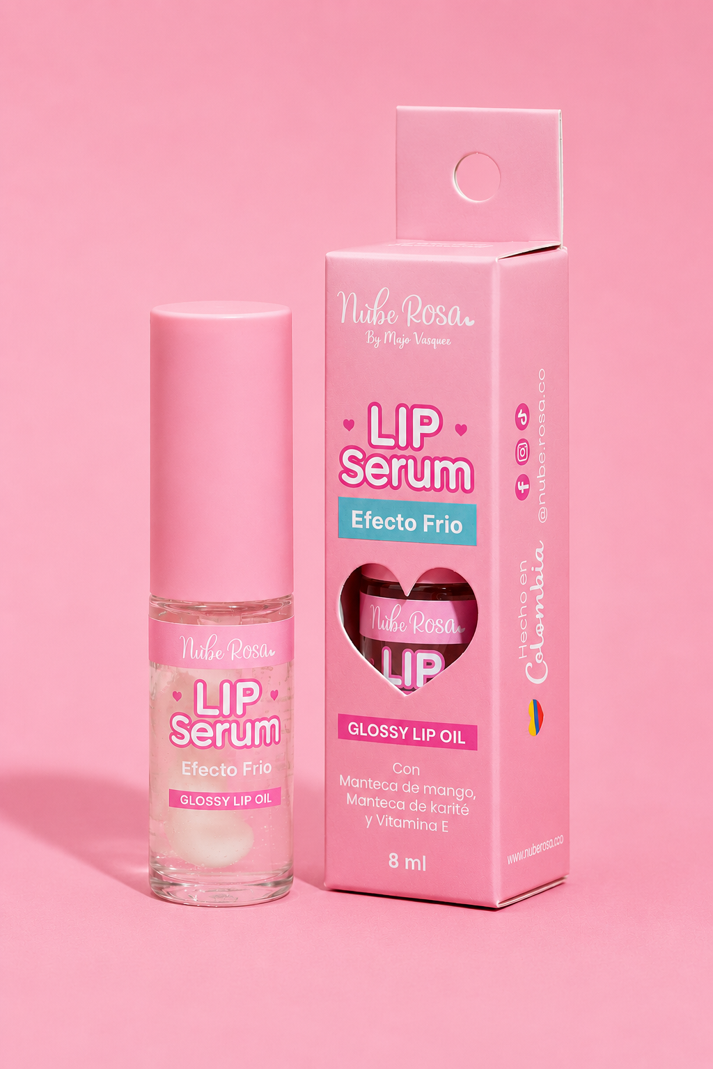 LIP SERUM OIL EFECTO FRIO NUBE ROSA